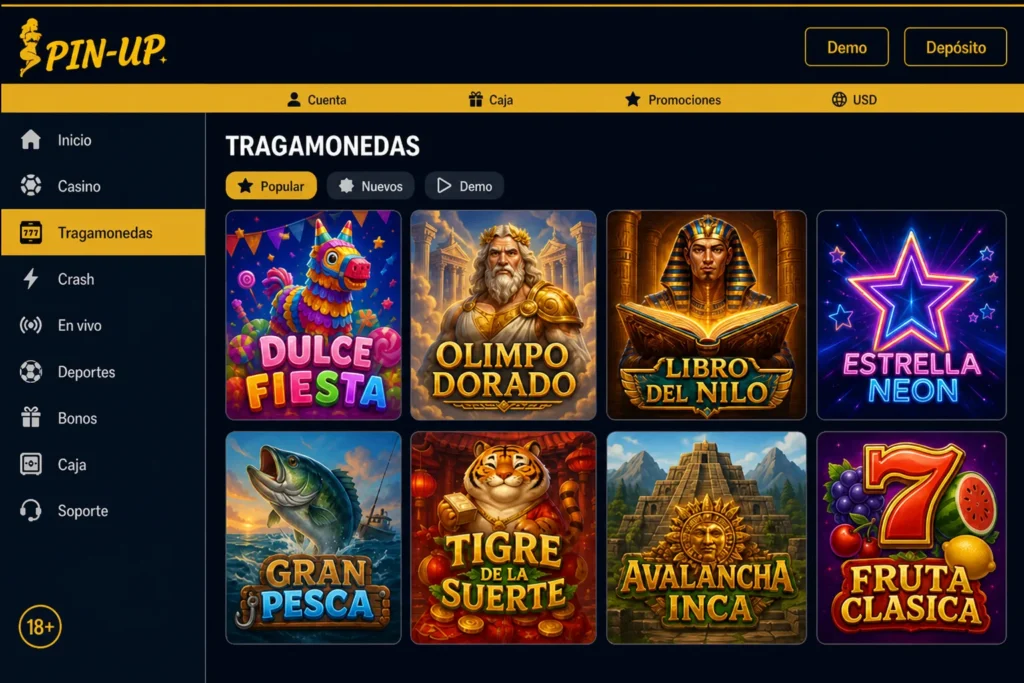 Lobby de tragamonedas